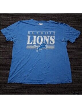 Detroit Lions NFL Team Apparel T Shirt Men XL Blue Football Graphic Tee